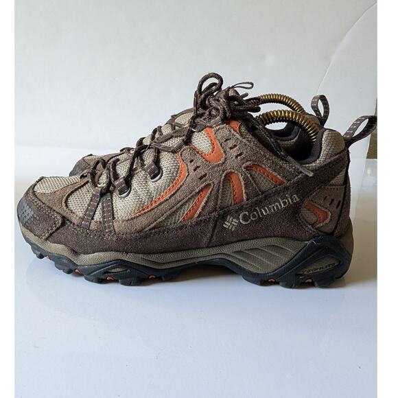 COLUMBIA Omni Grip Firelane Brown Orange Low Top Hiking Trail‎ Shoes Men\'s 7 main image 10
